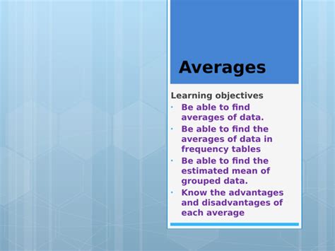 Averages Powerpoint Teaching Resources