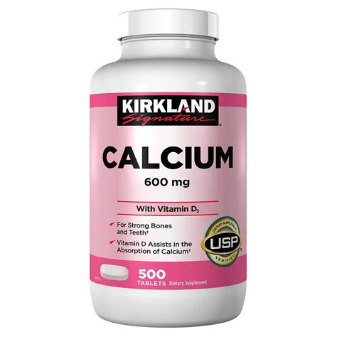 Amazon Kirkland Signature Calcium 600 Mg With Vitamin D3 500