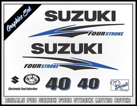 Suzuki Four Stroke Decal Kit Outboard Engine Replacement Etsy