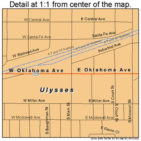 Ulysses Kansas Street Map 2071975