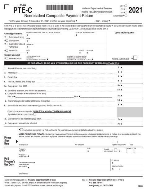 Fillable Online Forms Mailing Addresses Alabama Department Of Revenuealabama Tax Forms And