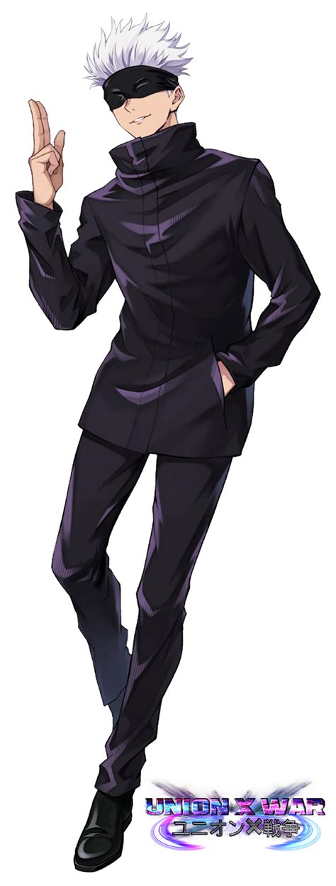 Gojo Anime Stylish Outfit Dynamic Pose Male Figure Png Png All