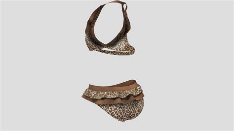 AVE Female Frill Bikini Set Top And Bottom Buy Royalty Free D Model By Dia E Ae