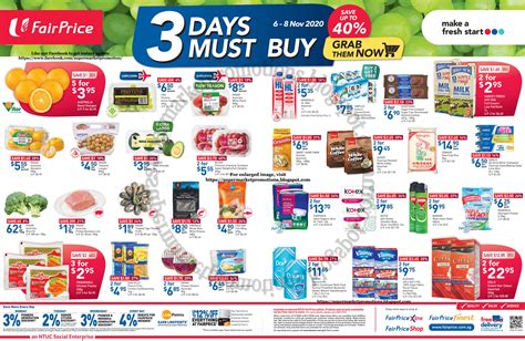 Ntuc Fairprice 3 Days Must Buy Promotion 06 08 November 2020 ~ Supermarket Promotions