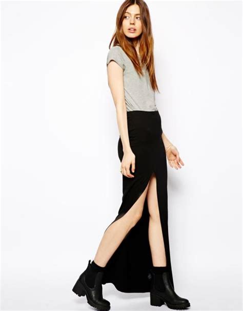 Asos Asos Maxi Skirt With Thigh High Split