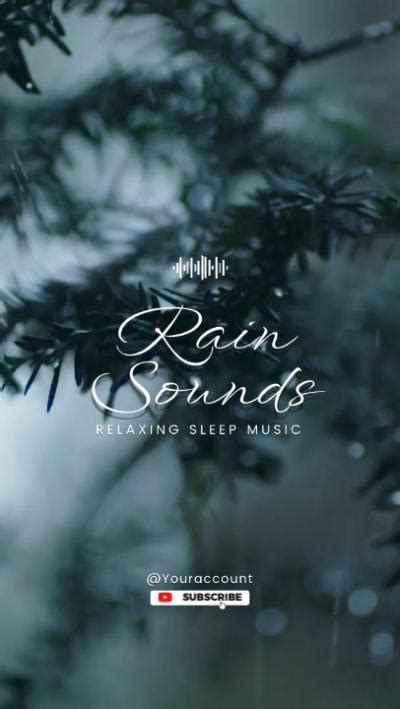 Plantilla De Vídeo Rain Sounds Relaxing Asmr Sleep Music Tree White