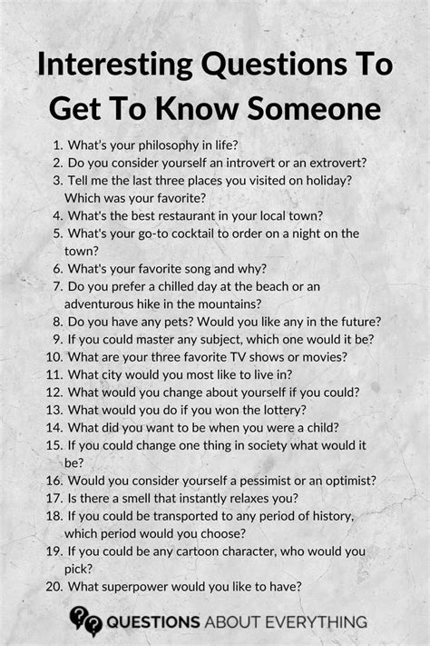 135 Interesting Questions To Get To Know Someone Questions To Get To Know Someone Getting To