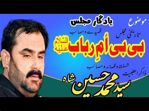 Zakir Muhammad Hussain Shah Rabi Ul Awal Yadgaar Majlis