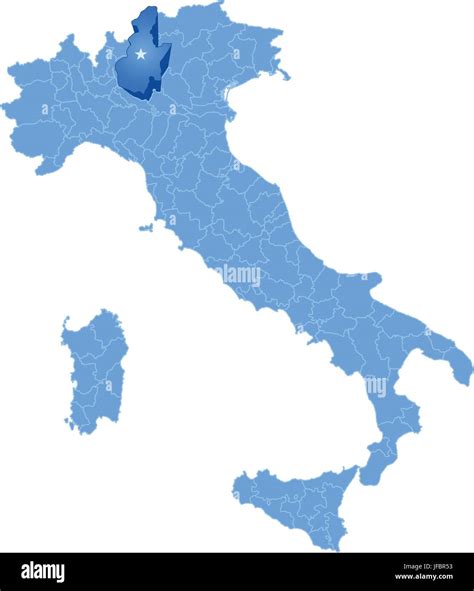 Map of Italy, Brescia Stock Vector Image & Art - Alamy