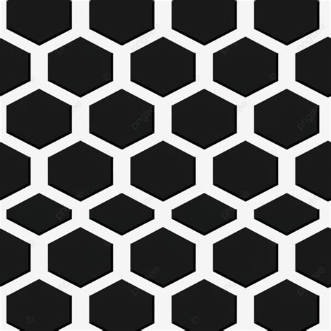 Hexagon Black And White Seamless Pattern, Pattern, Kick, League PNG
