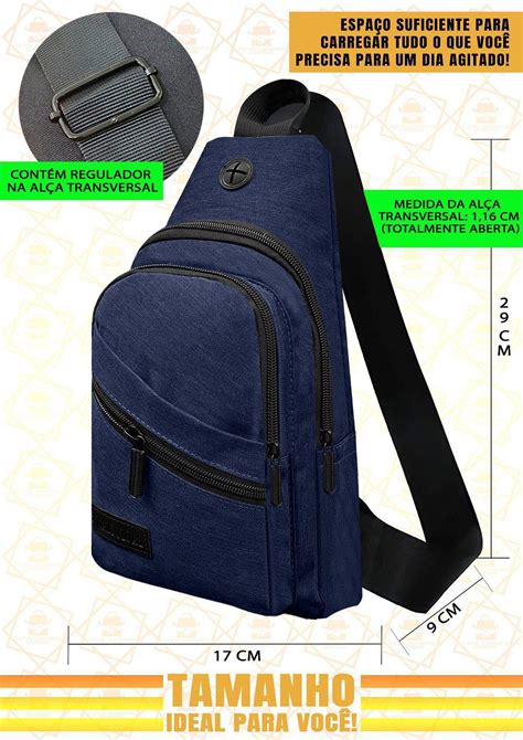 Mochila Pochete Transversal Feminina Masculina Dia A Dia Escolar