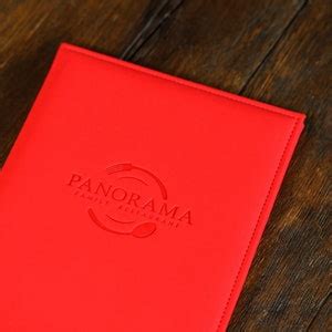 PU Leather Restaurant Menu Cover Menu Sleeve Folder With Logo