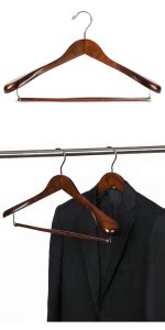 Amazon Luxury Wide Shoulder Wooden Hangers 2 Pack With Velvet Bar