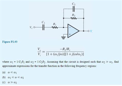 D Derive The Transfer Function Of The Circuit In Fig P For