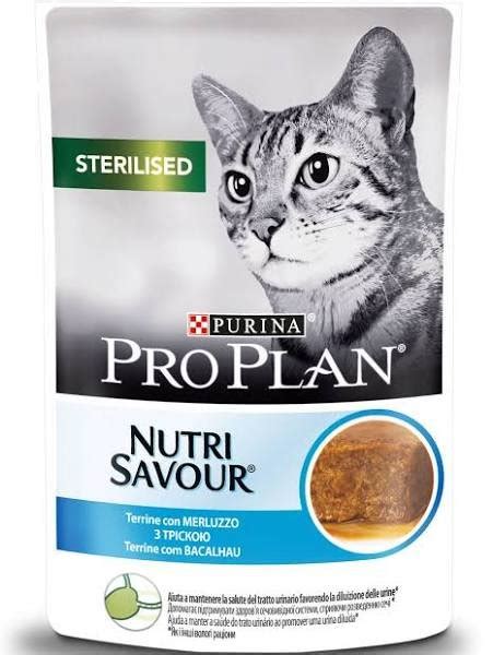 Purina Pro Plan Cat Nutri Savour Sterilised Pasztet Z Dorszem 85g