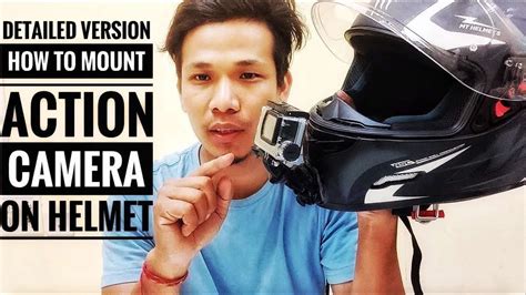 How To Mount Action Camera Mt Helmet Motovlog Chin Mount Detailed