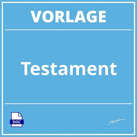 Testament Vorlage Pdf Word Wie Schreibe Ich