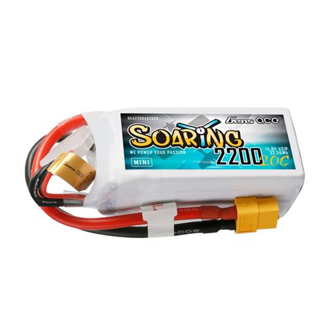 Gens Ace Soaring Mini LiPo Battery 2200mAh 14 8V 20C 4S1P XT60