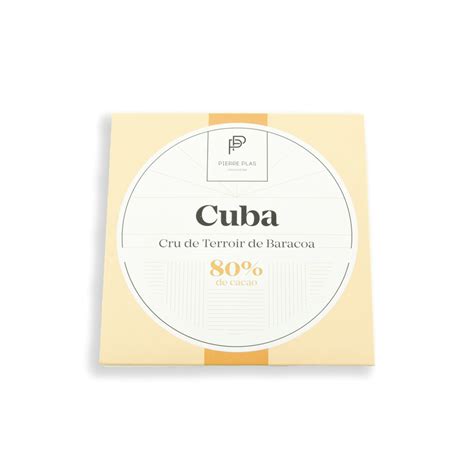 Tablette Grand Cru De Cuba Pierre Plas Chocolatier