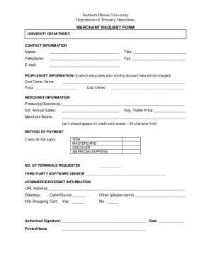 Fillable Online Merchant Request Form Fax Email Print Pdffiller