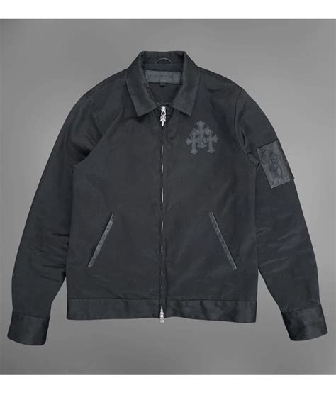 Chrome Hearts Work Black Jacket LerenJack