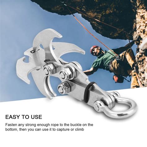 Gravity Hook Stainless Steel Survival Climbing Grappling Hook Climbing