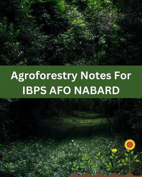 Agroforestry Notes For IBPS AFO NABARD