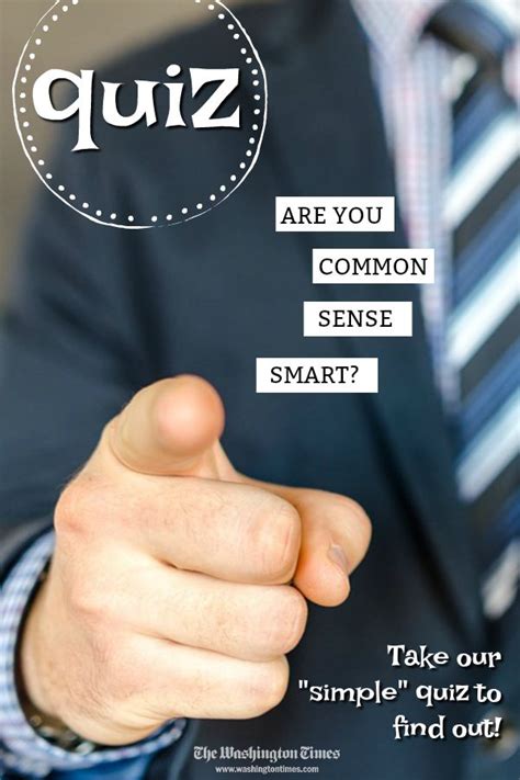 Quiz Are You Common Sense Smart Common Sense Quiz Quiz Common Sense