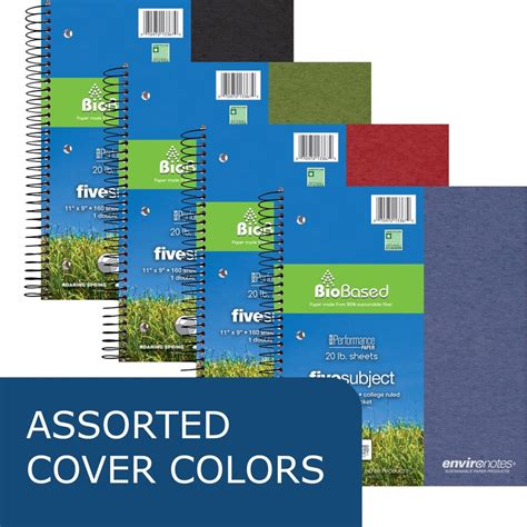 Roaring Spring Environotes Earthtone 5 Subject Notebook Notebooks