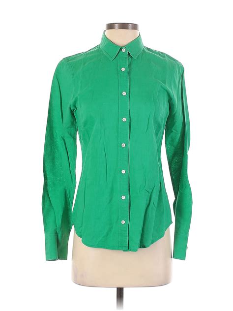 J Crew Green Long Sleeve Button Down Shirt Size 2 73 Off Thredup