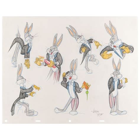 Bugs Bunny Original Model Sheet Drawing By Virgil Ross In United