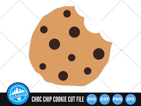 Chocolate Chip Cookie Svg Files Choc Chip Cookies Svg Cut Etsy