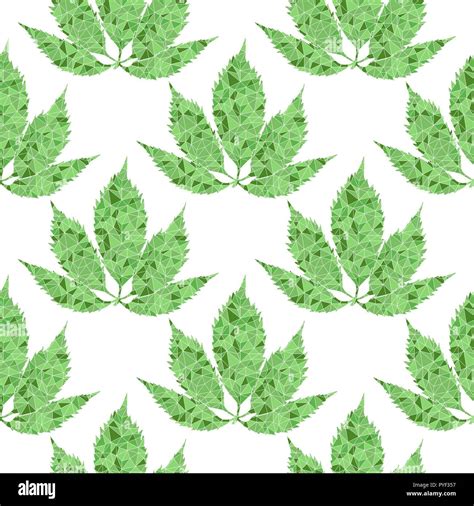 Green Leaf Seamless Pattern Stock Vector Image Art Alamy