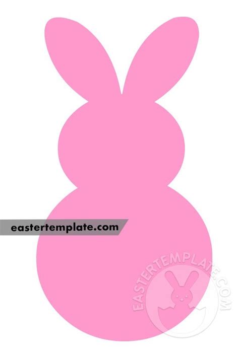 Pink Rabbit Bunny Printable Easter Template