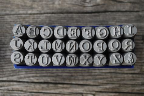 Metal Alphabet Stamp Set Metal Stamping Kit In Etsy