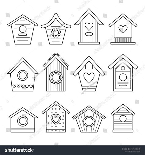 Birdhouse Outline Clipart Of A Necklace