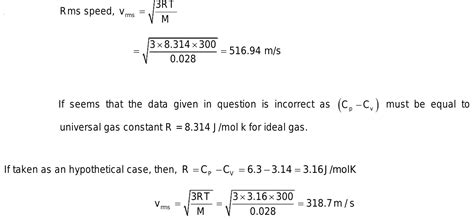 Calculate The Rms Speed Of An Ideal Monoatomic Gas Having Molecular