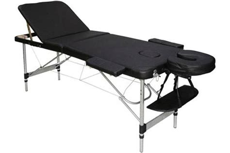 Массажный стол Atlas Sport складной 60 см 3-с алюминиевый, черный ...