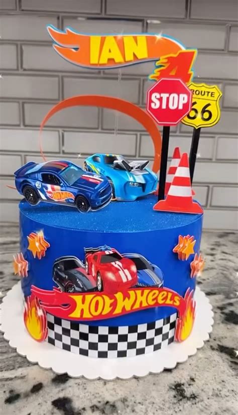 Hot Wheels Theme Cake Topper Ver Etsy