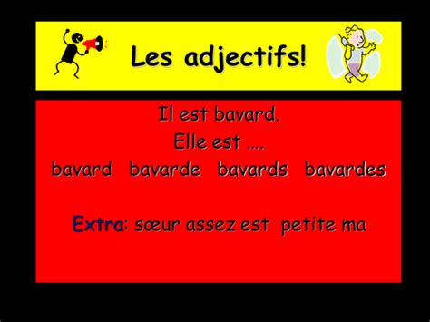 French Teaching Resources Powerpoint Adjectives Teaching Resources