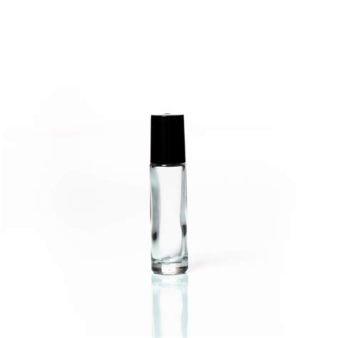 Petra 10ml Clear Glass Bottle With Roller Ball And Black Cap PetraPack