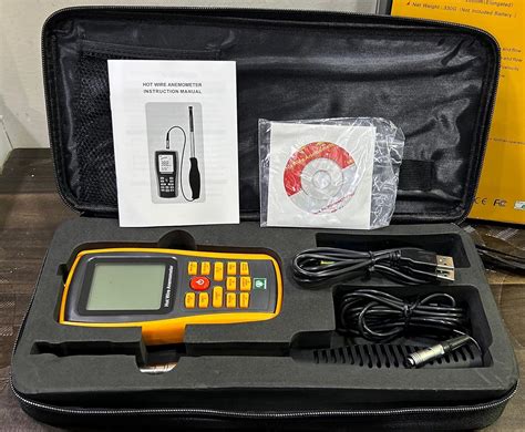 Aqmezzure Aq Hot Wire Anemometer With Extendable Vane Probe