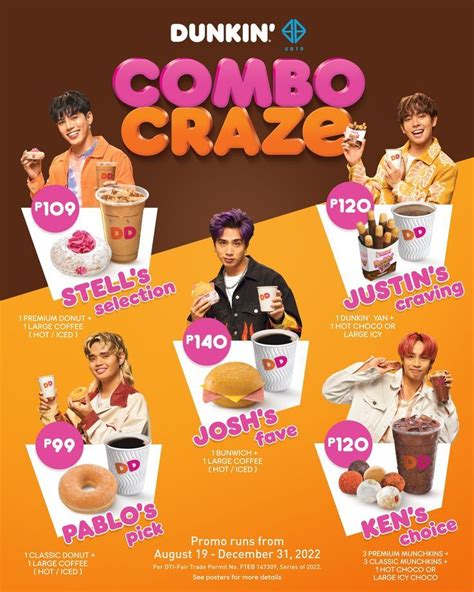 Dunkin Donuts Sb19 Combo Craze And Share A Bundle Promos Dunkin