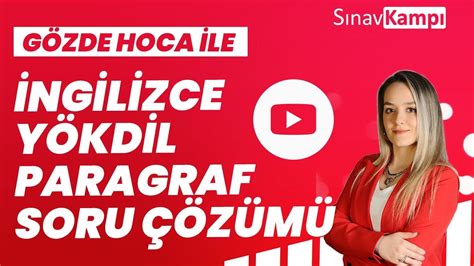 İNGİLİZCE PARAGRAF SORU ÇÖZÜMÜ I GÖZDE HOCA YouTube