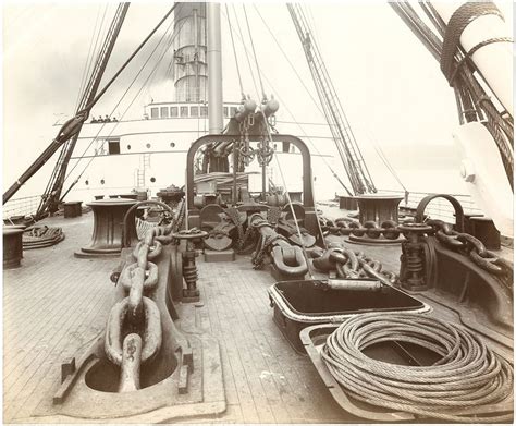 Deck Equipment And Navigation Bridge Lusitania Rms Mauretania