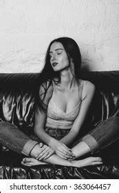 Sexy Lady Lace Lingerie Witn Long Stock Photo 1333590038 Shutterstock