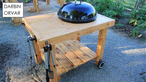 Diy Weber Grill Cart Bbq Station Youtube