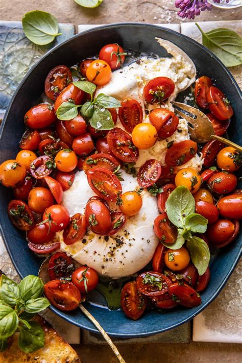 Marinated Cherry Tomatoes With Burrata Half Baked Harvest