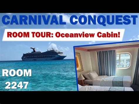 ROOM TOUR Carnival Conquest Oceanview Stateroom 2247 YouTube