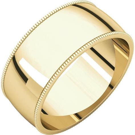 Women S Kt Gold Mm Lightweight Milgrain Wedding Band In